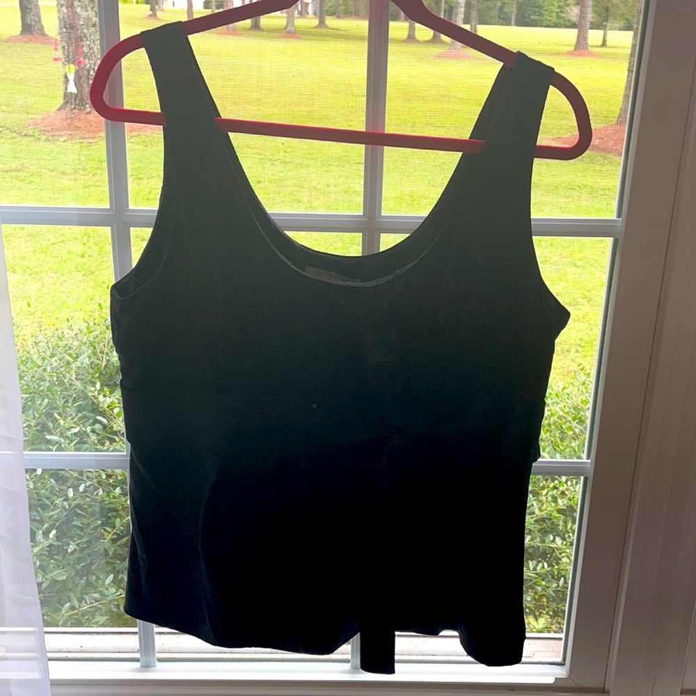 Ann Taylor black zip up side lined dress top-SZ-14